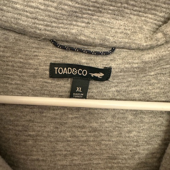 Toad&Co Heather Gray Men's Zip Up Sweater - Picture 3 of 4